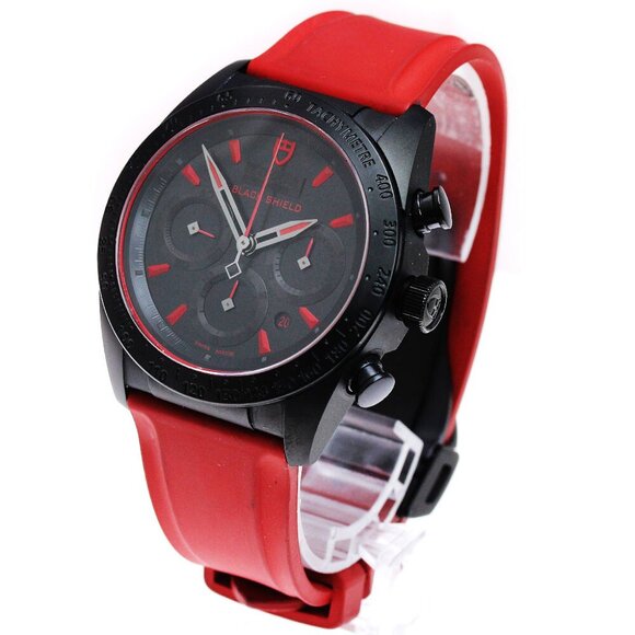Tudor Other - TUDOR Fast Rider Black Shield 42000C Chronograph Automatic Men's Watch